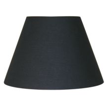 Abat-jour forme conique D25 coton noir Bague E27
